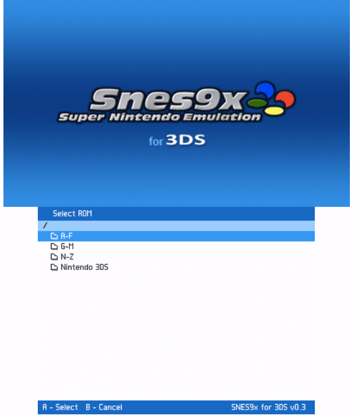 SNES9x 3DS scrot